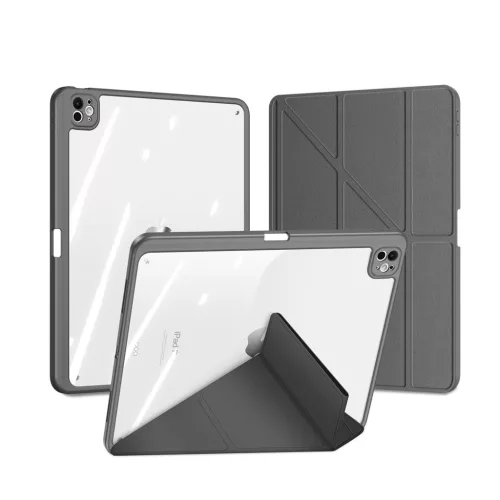 Magi Series szürke tok iPad Pro 13" (2024/2025) készülékhez – Apple Pencil tartóval, Auto Sleep/Wake funkcióval