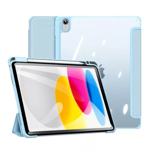 Toby Series kék tok iPad 10 (2022) / iPad 11 (2025) készülékhez – Apple Pencil tartóval, Auto Sleep/Wake funkcióval
