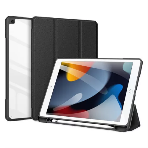 Toby Series fekete tok iPad 7/8/9 (10,2") készülékhez – Apple Pencil tartóval, Auto Sleep/Wake funkcióval