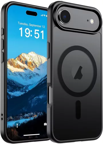 Frosted fekete iPhone 17 Air MagSafe tok