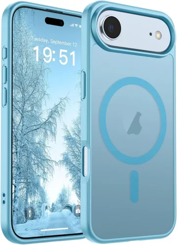 Frosted világos kék iPhone 17 Air MagSafe tok