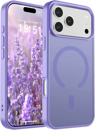 Frosted lila iPhone 17 Pro Max MagSafe tok