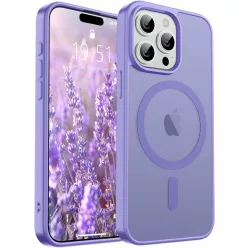 Frosted lila iPhone 15 Pro MagSafe tok