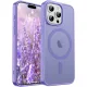 Frosted lila iPhone 15 Pro MagSafe tok
