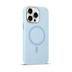   Világoskék MagSafe kompatibilis iPhone 16 Plus szilikon tok