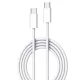 60W USB C - USB C töltő- és adatkábel, fehér, 2m