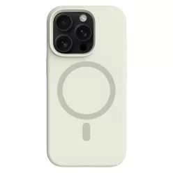 Antik fehér MagSafe kompatibilis iPhone 16 Pro szilikon tok