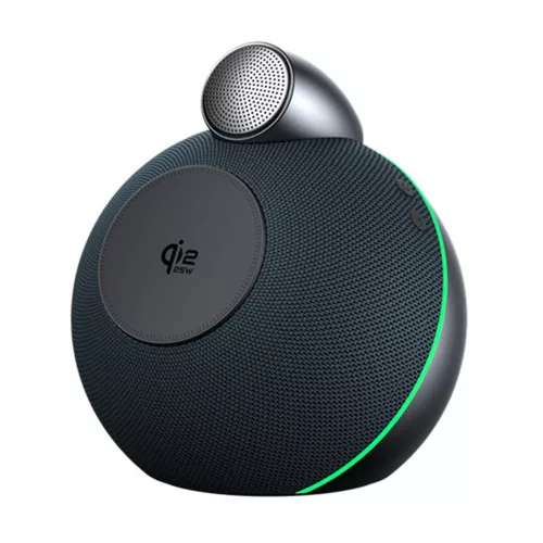 X16 Qi2.2 25W mágneses töltőállomás iPhone-hoz, AirPodshoz és Apple Watchhoz Bluetooth hangszóróval és hangulatfénnyel – fekete