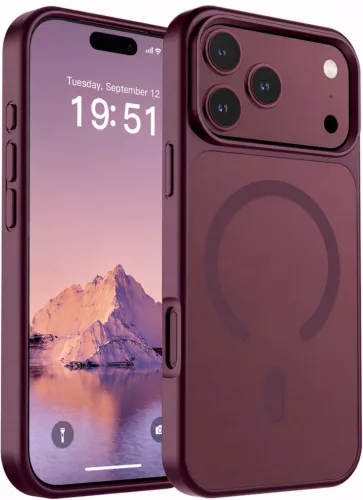 Frosted burgundi iPhone 17 Pro / iPhone 18 Pro MagSafe tok