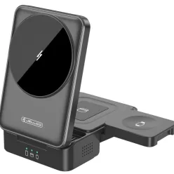   W25 15W 3 az 1-ben vezeték nélküli töltőállomás iPhone, Apple Watch és Airpods készülékekhez
