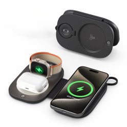   T5 töltőállomás iPhone, Apple Watch és Airpods készülékekhez LED világítással