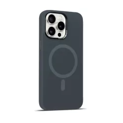   Éjfekete MagSafe kompatibilis iPhone 14 Pro Max szilikon tok