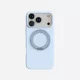 360 fokban forgatható, kitámasztható világoskék MagSafe kompatibilis iPhone 17 Pro Max szilikon tok