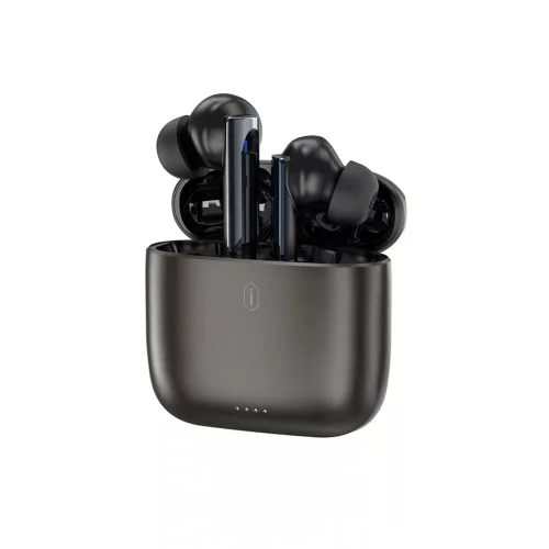 WiWU T35 Hybrid ANC Bluetooth fülhallgató, prémium fém töltőtokkal és 6 mikrofonos zajszűréssel - fekete