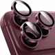 iPhone 18 Pro / iPhone 18 Pro Max burgundi kameragyűrű-védő fólia applikátorral - 1 készlet (3 kameragyűrűhöz)