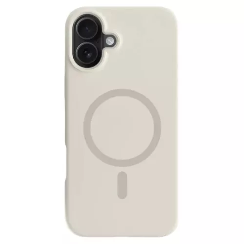 Antik fehér MagSafe kompatibilis iPhone 16 szilikon tok