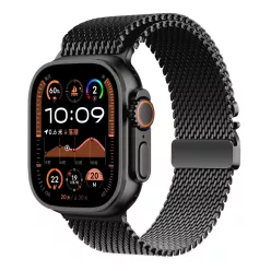 Apple Watch fekete milánói szíj (Ultra stílusú)