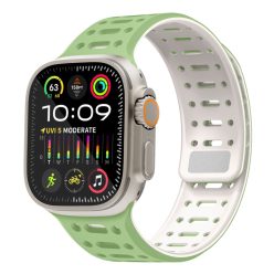 Apple Watch zöld/csillagfény mágneses szilikon szíj