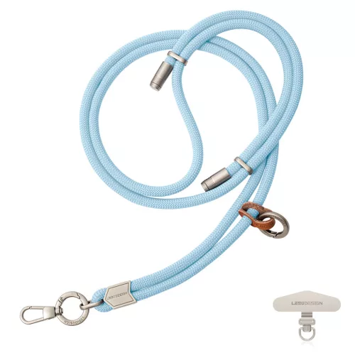 Világoskék crossbody pánt iPhone-hoz – állítható, 160 cm