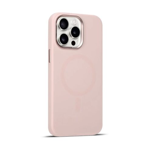 Púderrózsaszín MagSafe kompatibilis iPhone 16 Pro szilikon tok