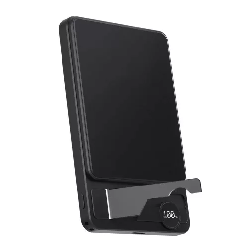 F15 mágneses PowerBank 10 000 mAh – iPhone, Apple Watch és AirPods készülékekhez, fekete