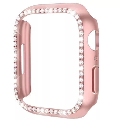 Apple Watch matt rosepink köves védőkeret (40 mm)