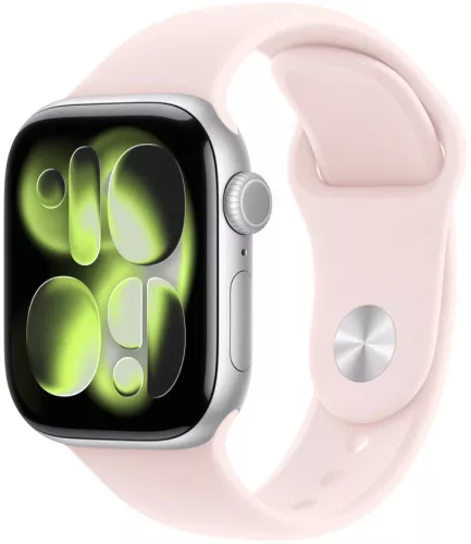 Apple Watch világos rózsaszín szilikon szíj