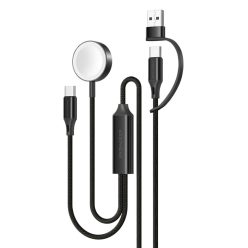   Davia 2 az 1-ben szőtt töltőkábel Apple Watch-hoz és USB-C csatlakozós készülékhez