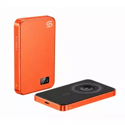   F20 mágneses PowerBank 10 000 mAh – iPhone, Apple Watch és AirPods készülékekhez, narancssárga