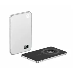   F20s mágneses PowerBank 5000 mAh – iPhone, Apple Watch és AirPods készülékekhez, ezüst