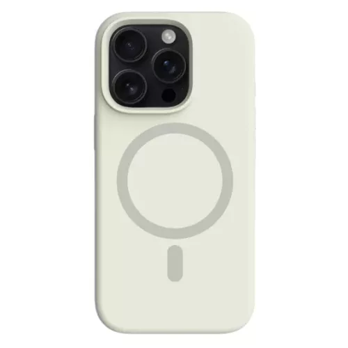 Antik fehér MagSafe kompatibilis iPhone 16 Pro Max szilikon tok