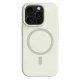 Antik fehér MagSafe kompatibilis iPhone 16 Pro Max szilikon tok