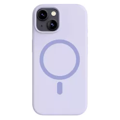 Lila MagSafe kompatibilis iPhone 15 szilikon tok