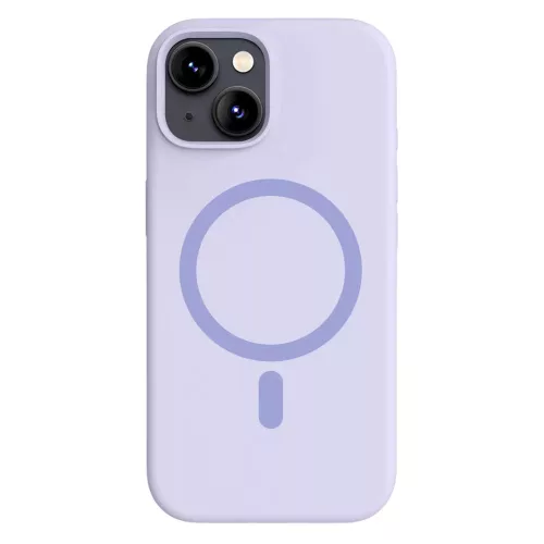 Lila MagSafe kompatibilis iPhone 15 szilikon tok
