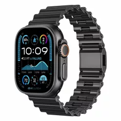 Steel Wave Apple Watch fekete fémszíj mágneses csattal