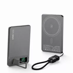   C1 mágneses PowerBank 5 000 mAh – iPhone, Apple Watch és AirPods készülékekhez, fekete