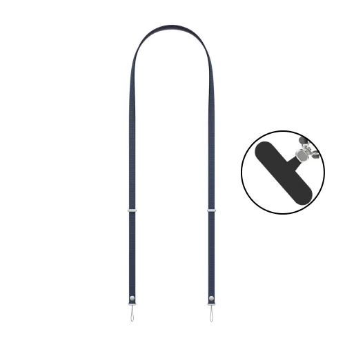 Crossbody telefontartó pánt – állítható, mágneses, univerzális (sötétkék)