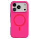Neon rózsaszín MagSafe kompatibilis iPhone 17 Pro Max / iPhone 18 Pro Max szilikon tok