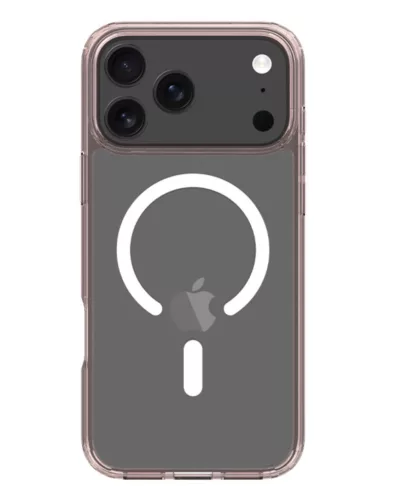 Átlátszó/rózsaszín iPhone 17 Pro MagSafe tok