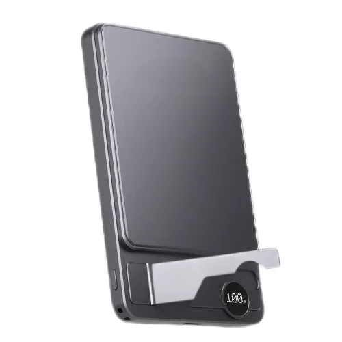 F15 mágneses PowerBank 10 000 mAh – iPhone, Apple Watch és AirPods készülékekhez, szürke