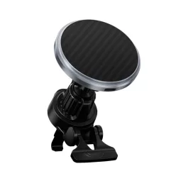   15W MagEasy Carbon MagSafe kompatibilis autós töltő RGB LED világítással
