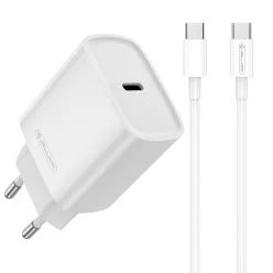   30W USB-C hálózati adapter, PD gyorstöltő + 1m USB-C - USB-C kábel