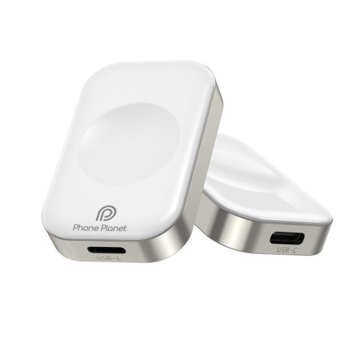 2 az 1-ben Apple Watch töltő, fehér (USB-C és Lightning bemenettel)