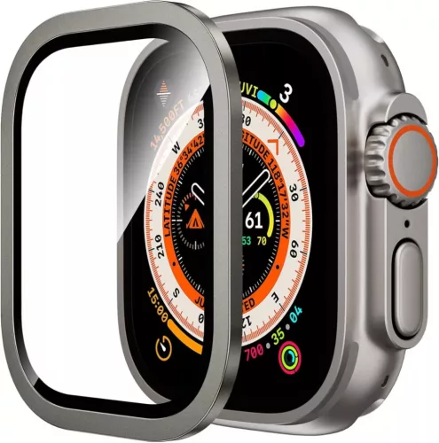 Apple Watch Ultra üvegfólia applikátorral - titánszürke (49MM)