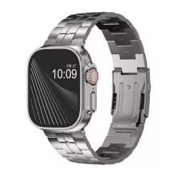 Auron Apple Watch natúr titán fémszíj - 44/45/46/49 mm