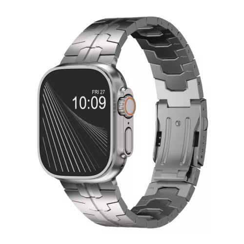 Nexus Apple Watch natúr titán fémszíj - 44/45/46/49 mm
