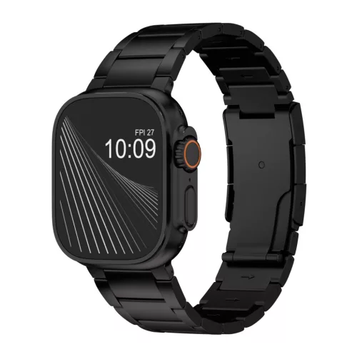 Onyx Apple Watch fekete titán fémszíj - 44/45/46/49 mm