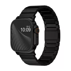   MagFuse Apple Watch fekete titán fémszíj mágneses csattal - 49 mm