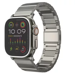   MagFuse Apple Watch natúr titán fémszíj mágneses csattal - 49 mm