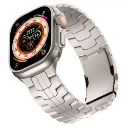   Vortex Apple Watch natúr titán fémszíj 42/44/45/49 mm (Series 1-9, SE, Ultra) és 46 mm (Series 10/11)